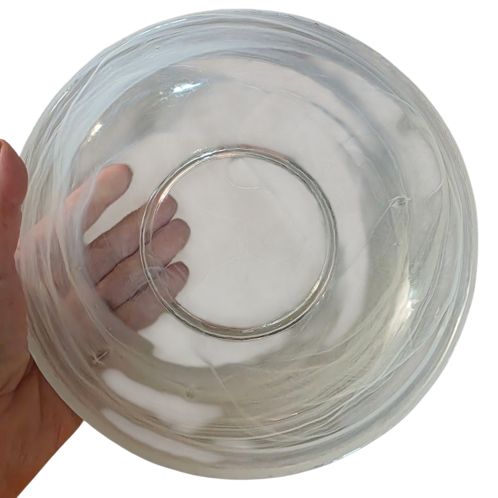 Art Glass Alabaster Swirl Glass Bowl